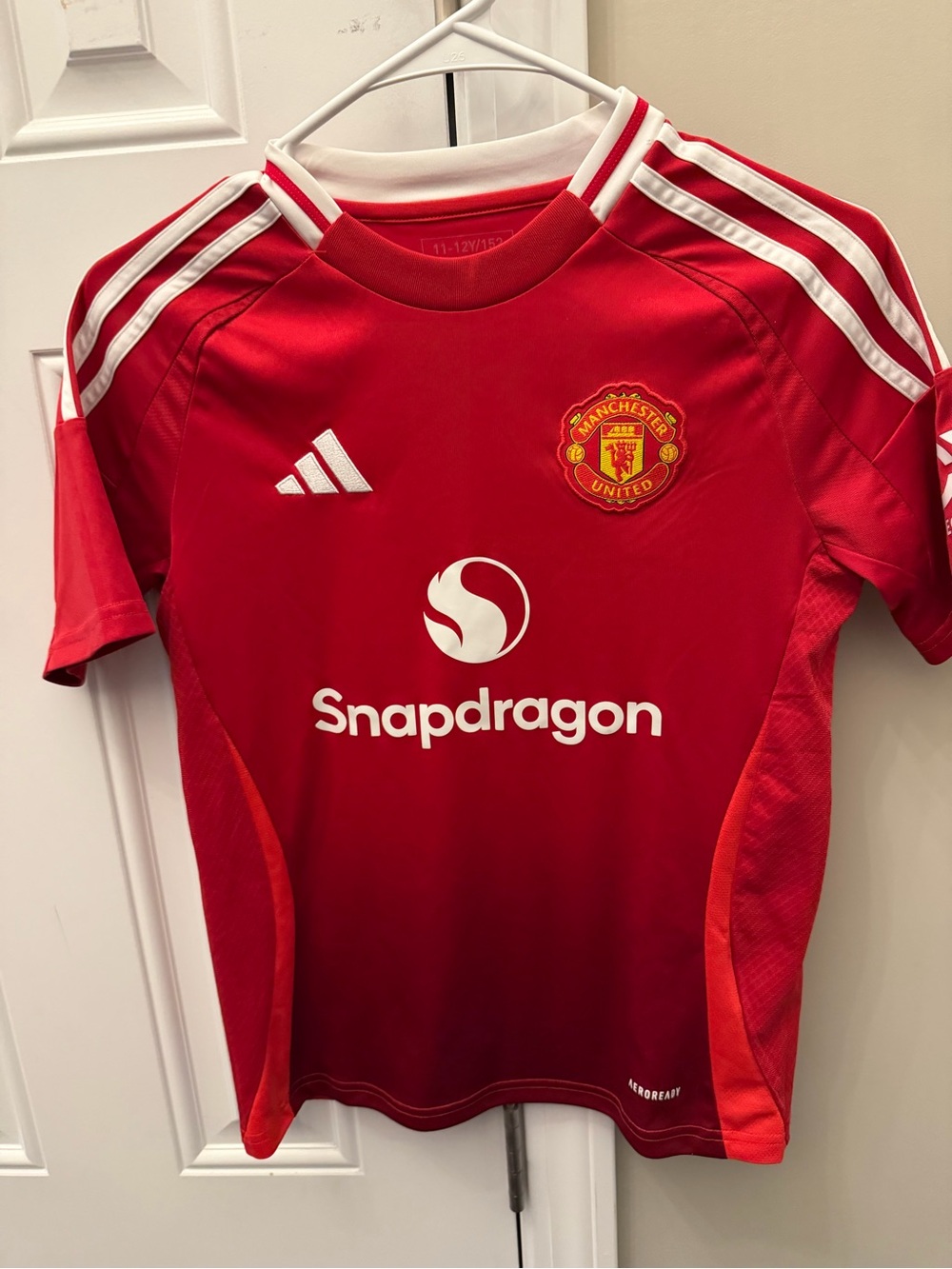adidas Manchester United Cristiano Ronaldo Kids Red Soccer Jersey. Size 11-12y.
